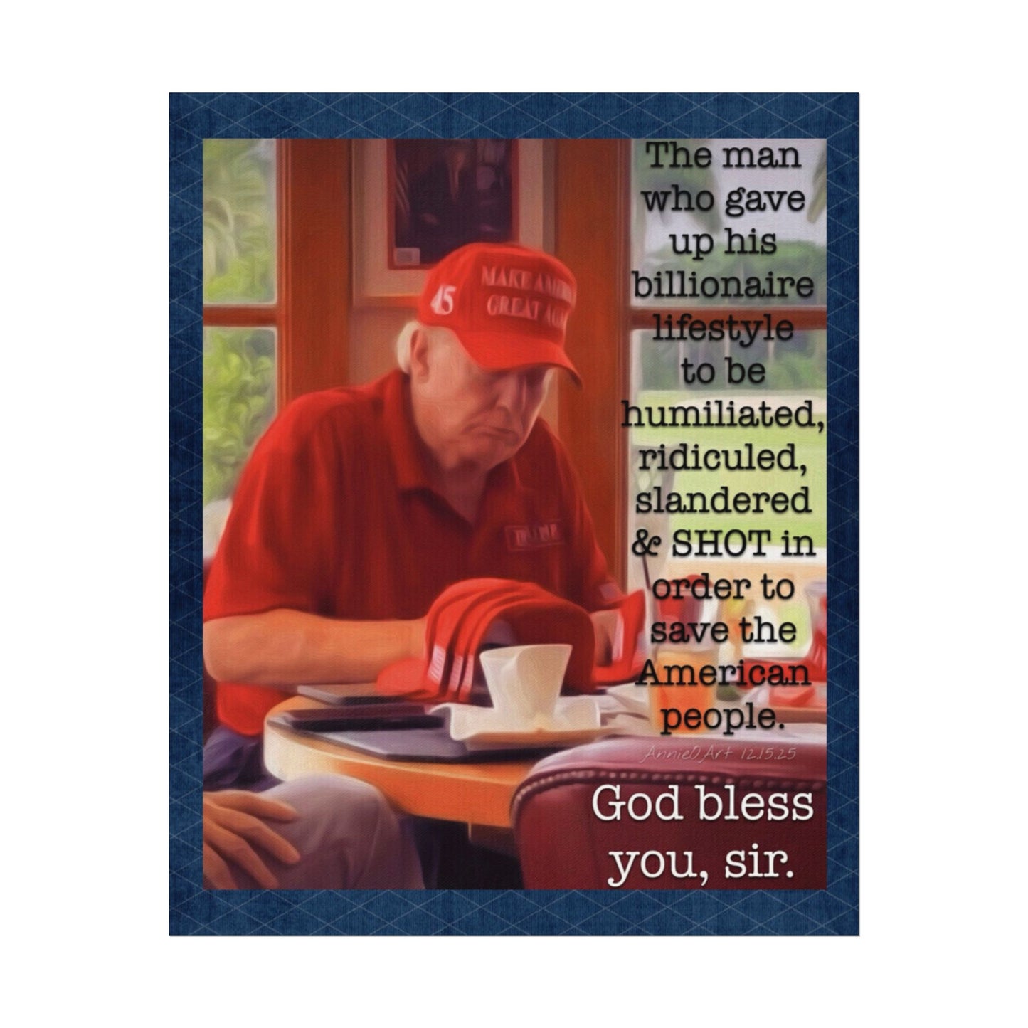 Matte Poster — Textured Watercolor Political Quote Print