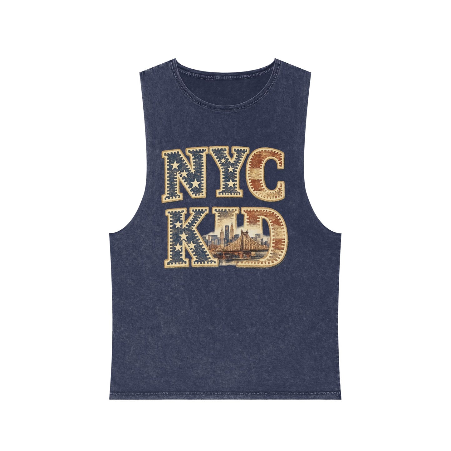 NYC Kid Stonewash Tank Top — Vintage New York City Graphic