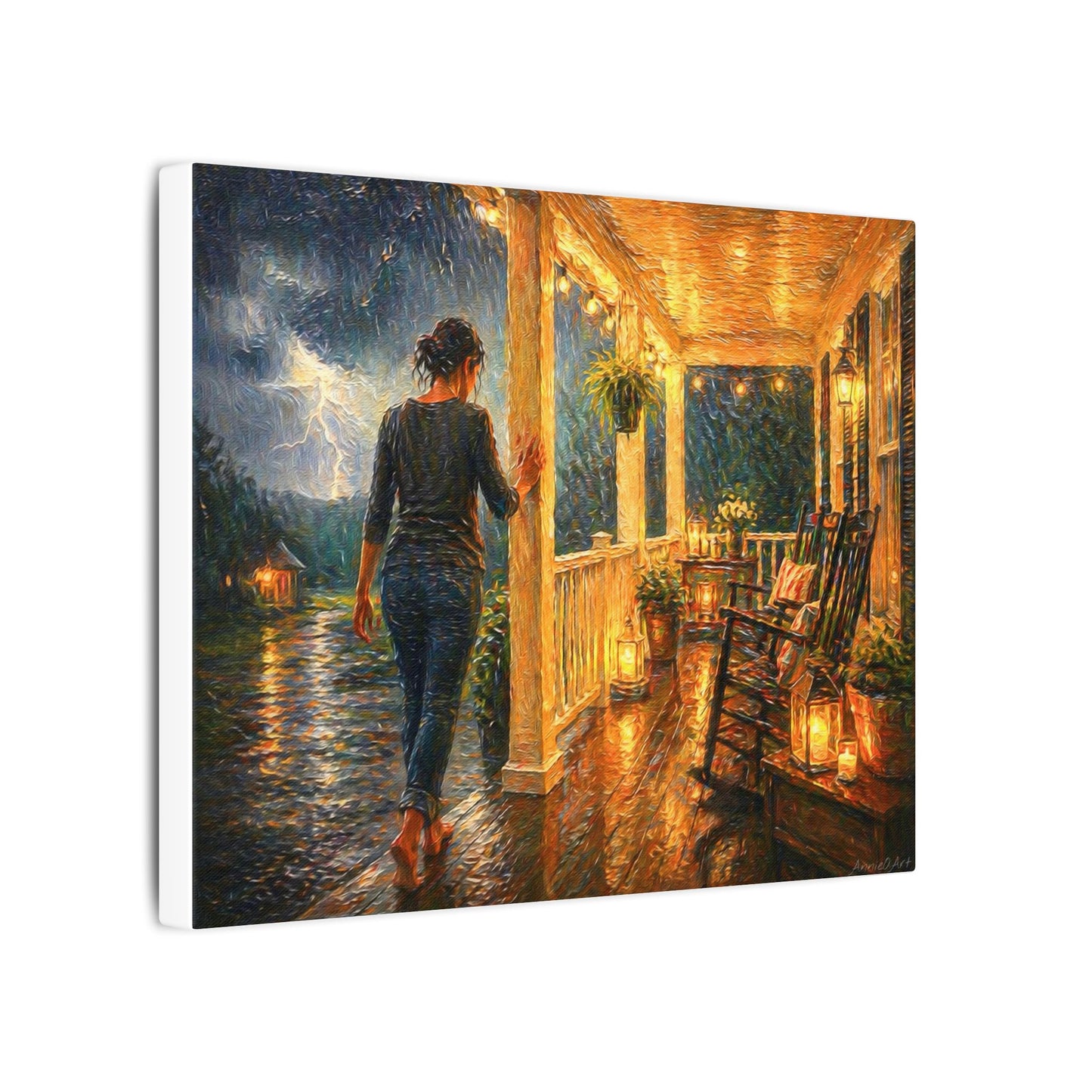 ‘Front Porch America—Coming in out of the Storm’—Matte Canvas, Stretched, 0.75" (Multi-Size)
