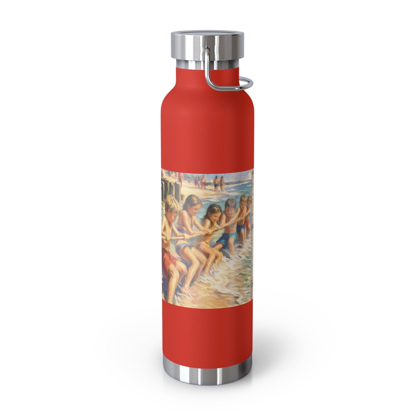 ‘HSL—50+ years of fun in the sun—22oz Insulated Water Bottle - Vintage Beach Design