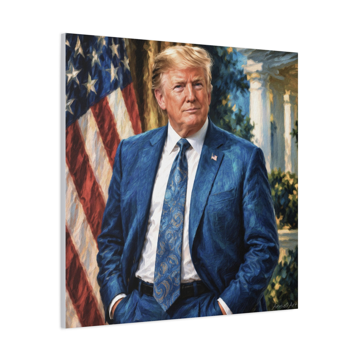 Trump Patriotic Presidential Portrait Canvas