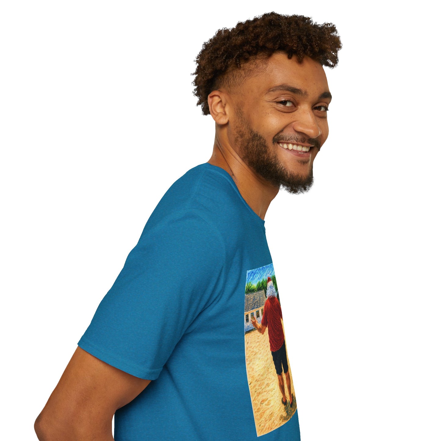 T-Shirt — Christmas in July Santa Beach Graphic Tee