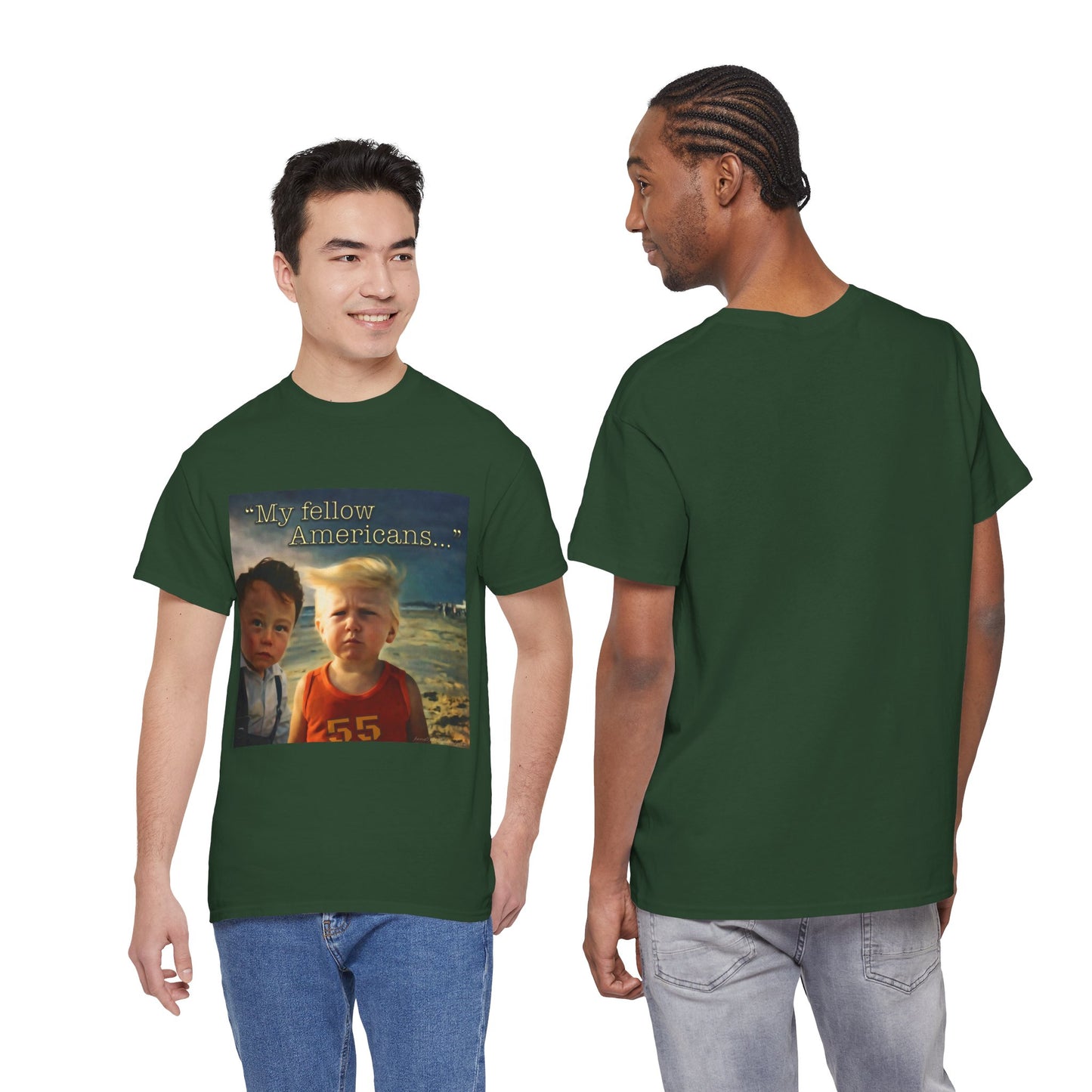 ‘55’ Vintage Meme Tee — "My fellow Americans..." Funny Retro Graphic T-Shirt