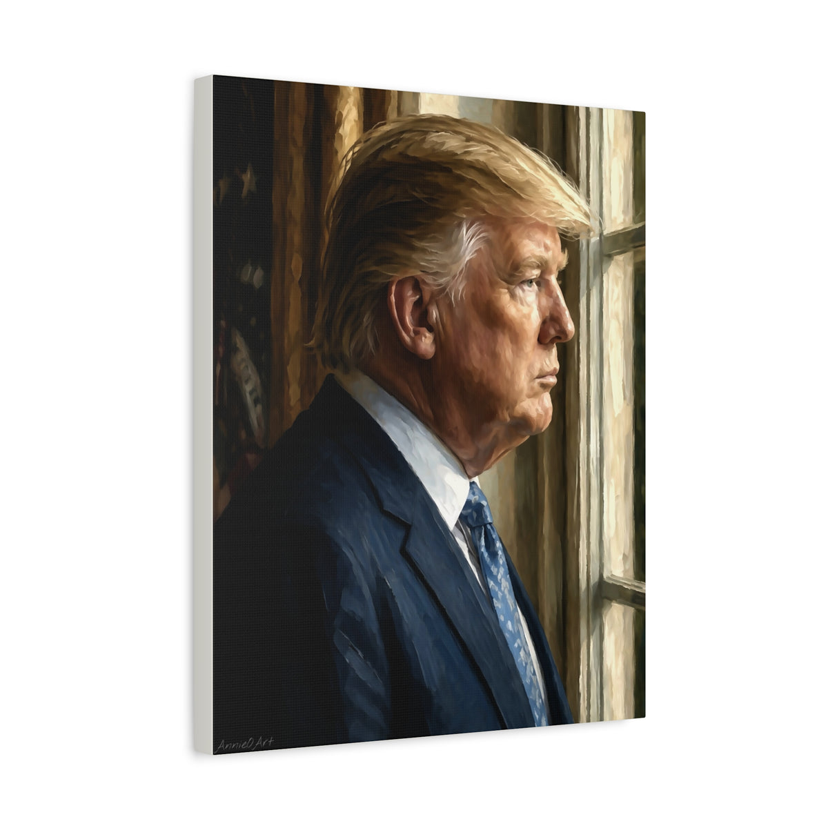 ‘Weight of the World’—Trump Portrait Canvas Print