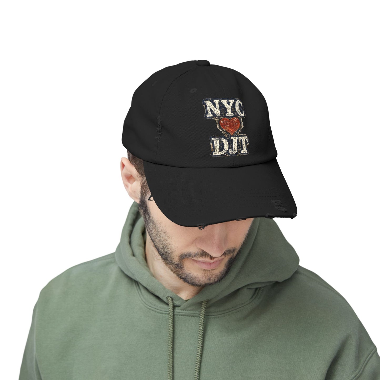 Distressed NYC❤️DJT Vintage Baseball Cap