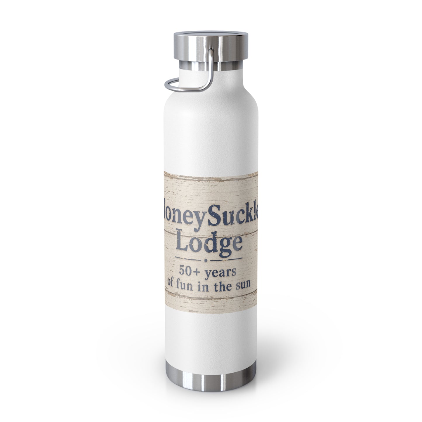‘HSL—50+ years of fun in the sun—22oz Insulated Water Bottle - Vintage Beach Design