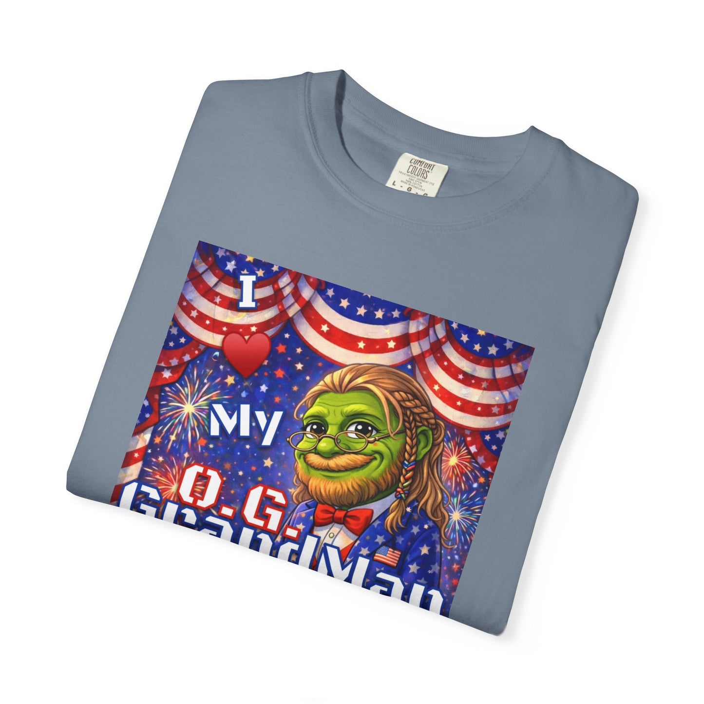 Grandpa/GrandMan Keyboard Warriors— "I ♥️ My O.G. GrandMan" Patriotic Pepe Graphic (WWG1WGA)