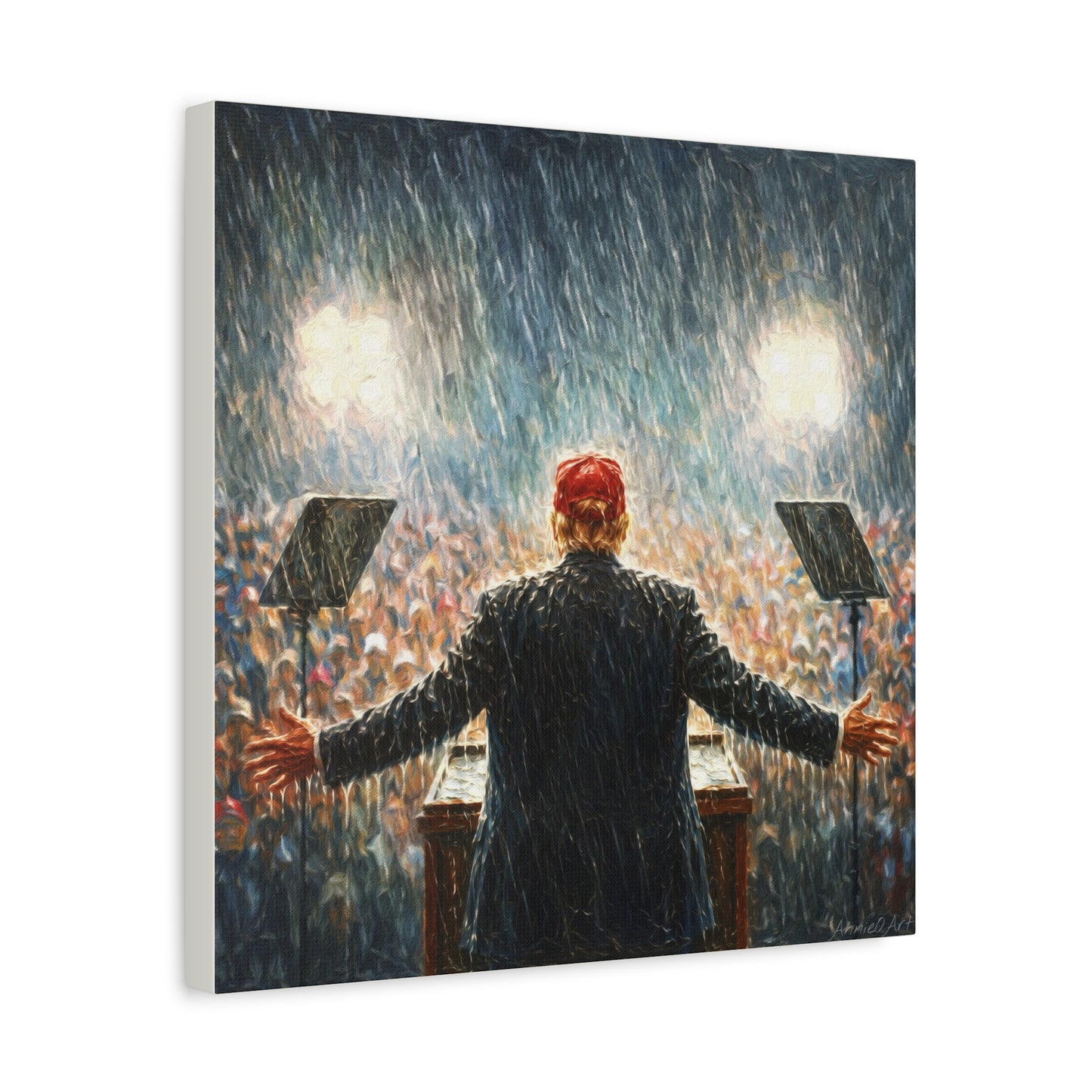Trump Rally Canvas —Miami Rally “Baptism by Storm” Wall Art