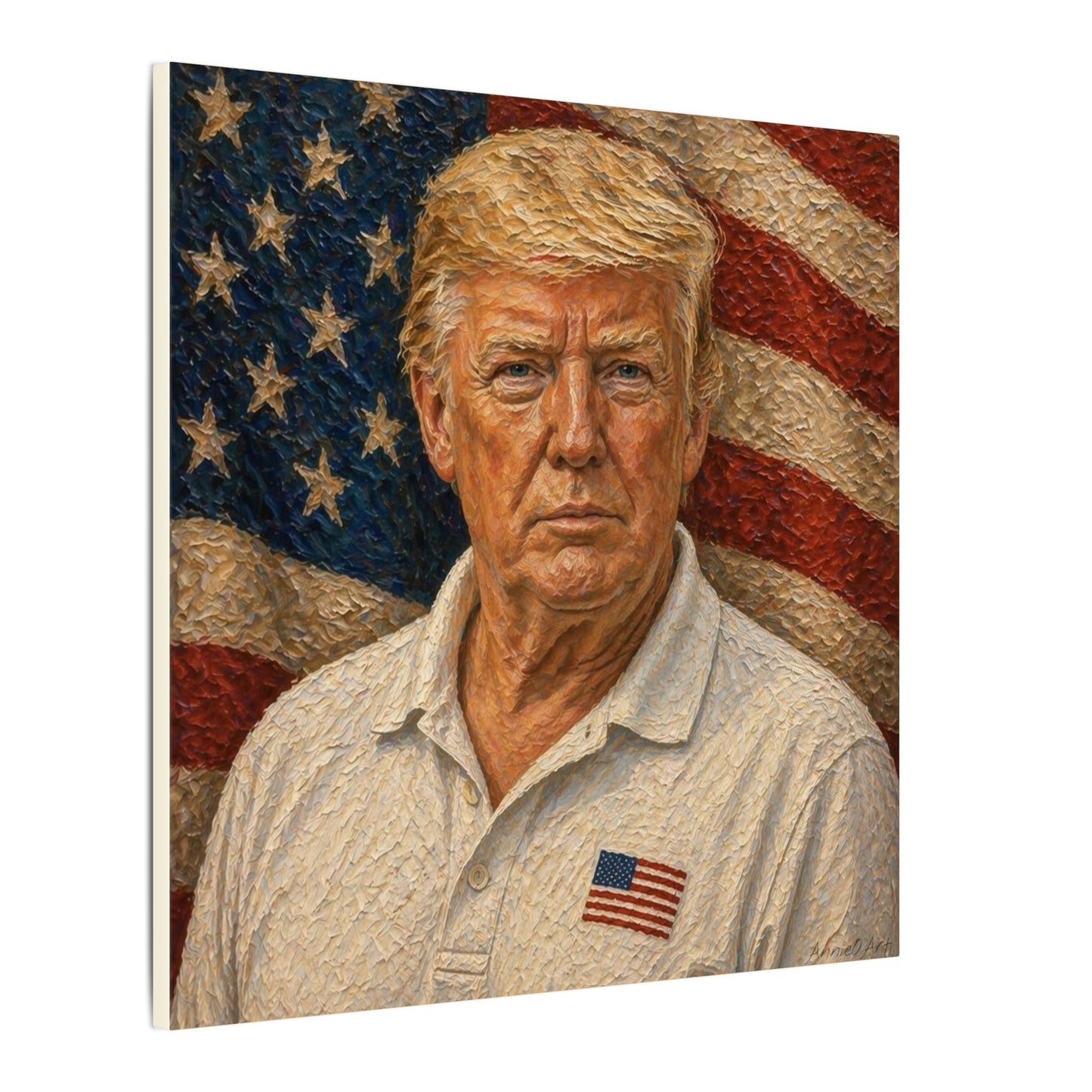 Trump Patriotic Portrait Canvas Print