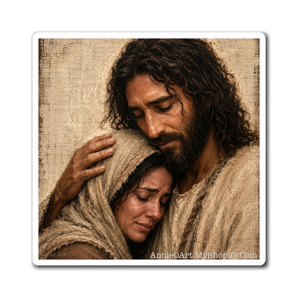 Jesus Embrace Magnet — ‘Kid Level Learning’ Fridge Magnet
