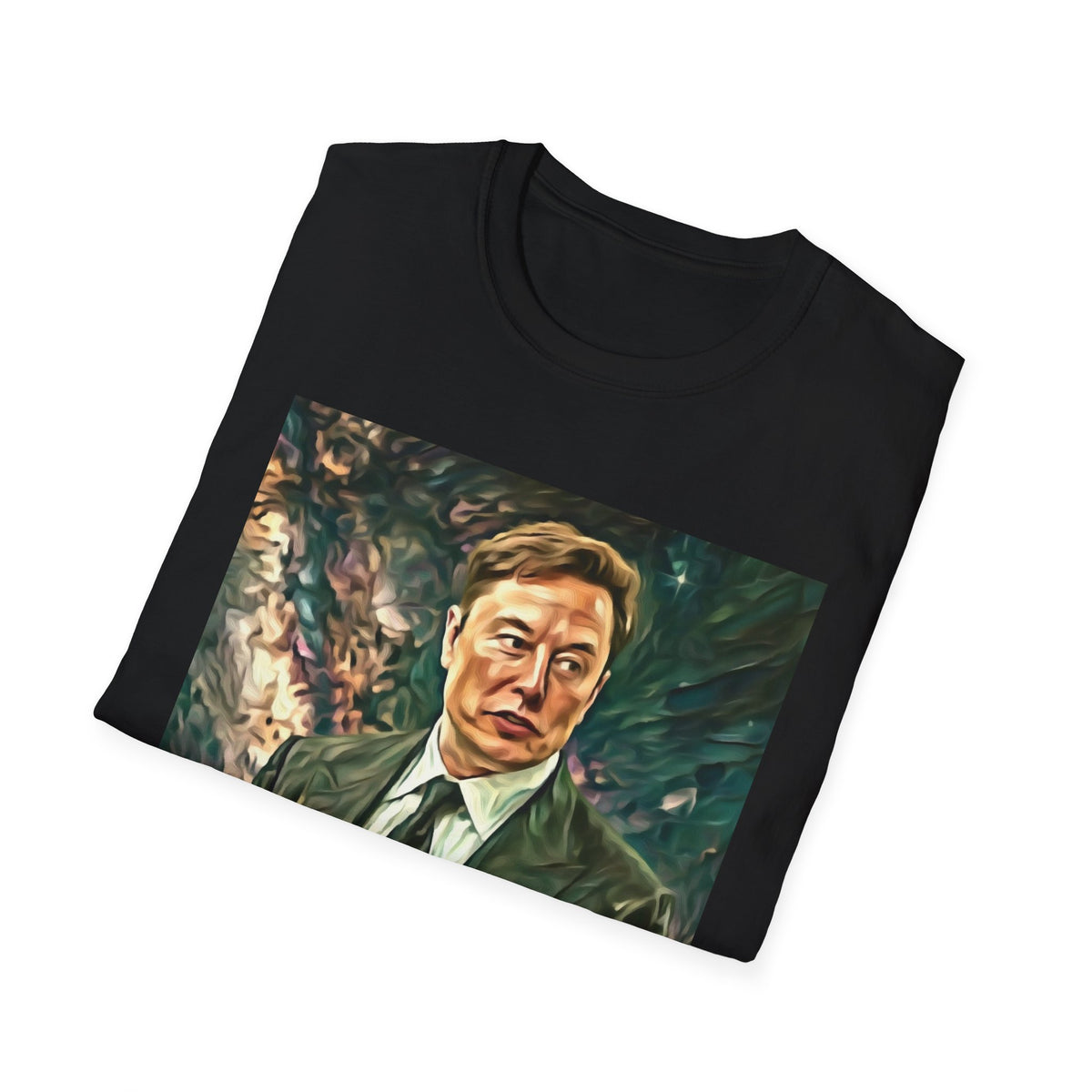 Elon Musk with Rocket— Graphic T-Shirt