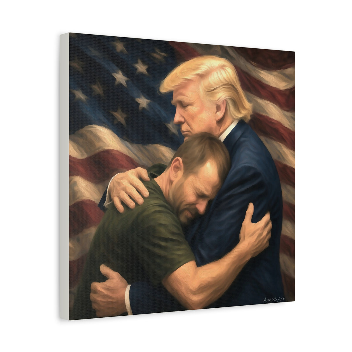 Trump Hug ‘THE LOVE GOES BOTH WAYS’ Canvas Print — Wall Art