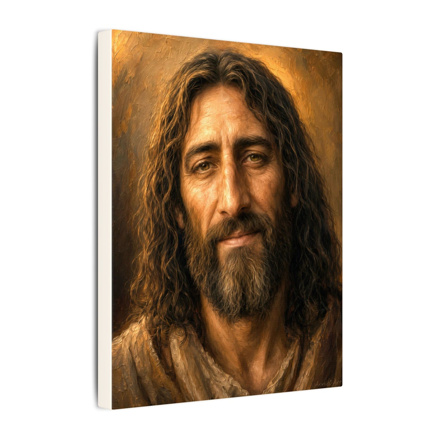 Jesus Portrait of Jesus Christ, Warm Inspirational Wall Art Canvas