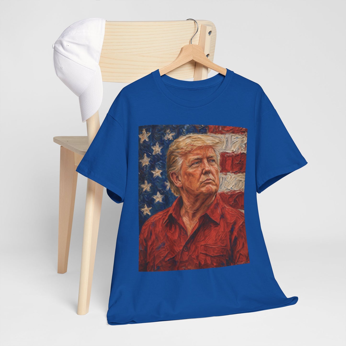 Trump Patriotic Portrait Tee — American Flag Portrait Graphic T-Shirt