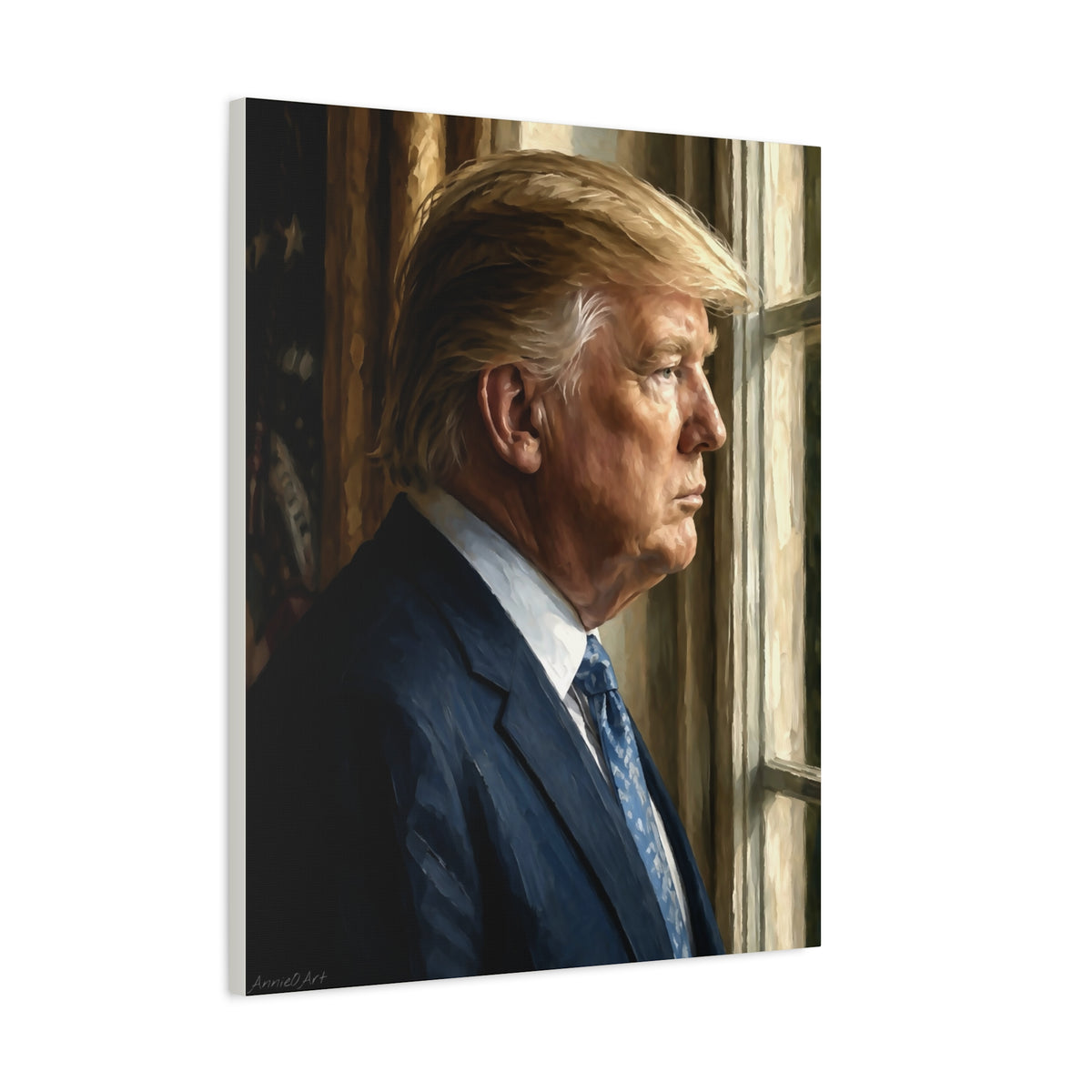 ‘Weight of the World’—Trump Portrait Canvas Print