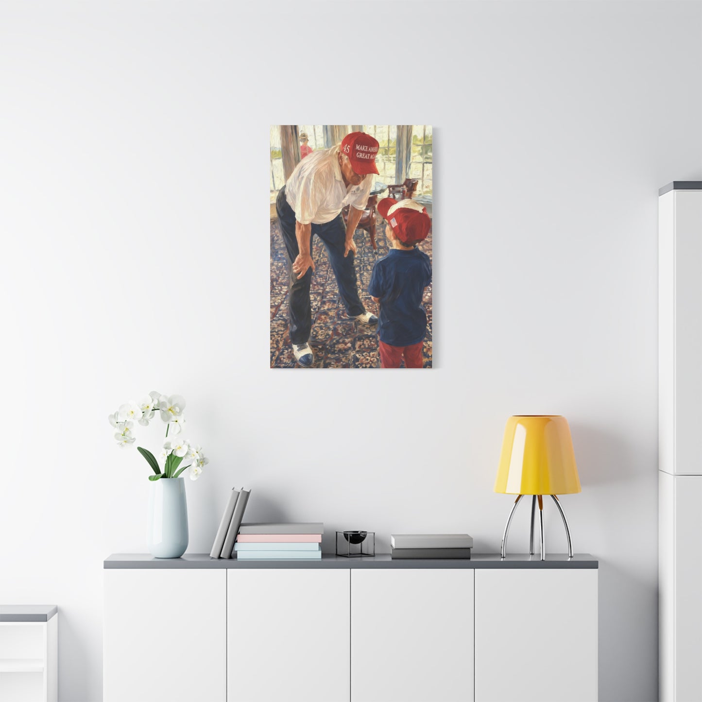 President Trump Through a Child’s Eyes —Portrait Canvas