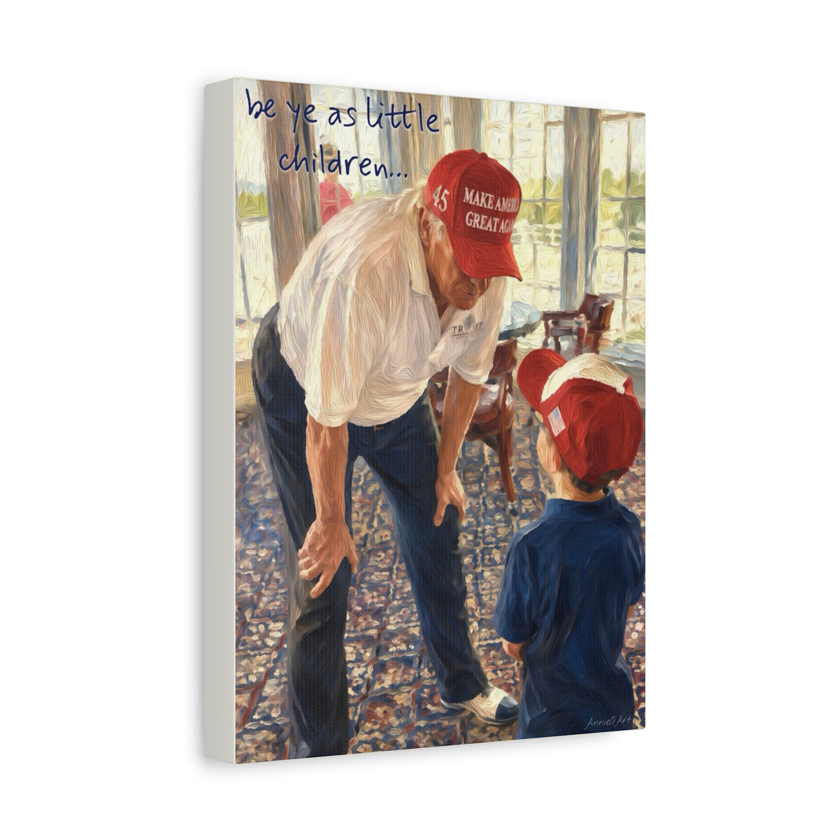 Trump Matte Canvas Wall Art - 'Be Ye as Little Children'