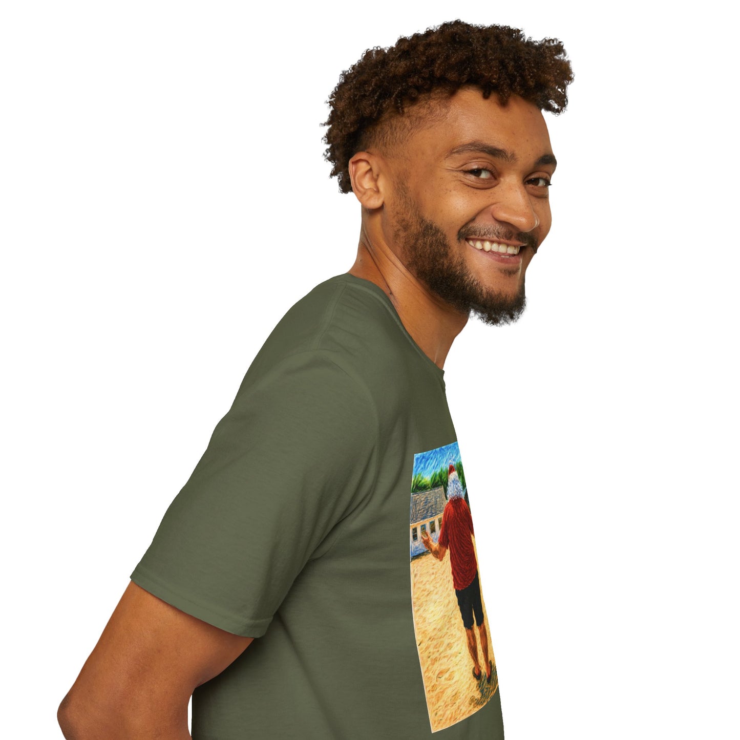 T-Shirt — Christmas in July Santa Beach Graphic Tee