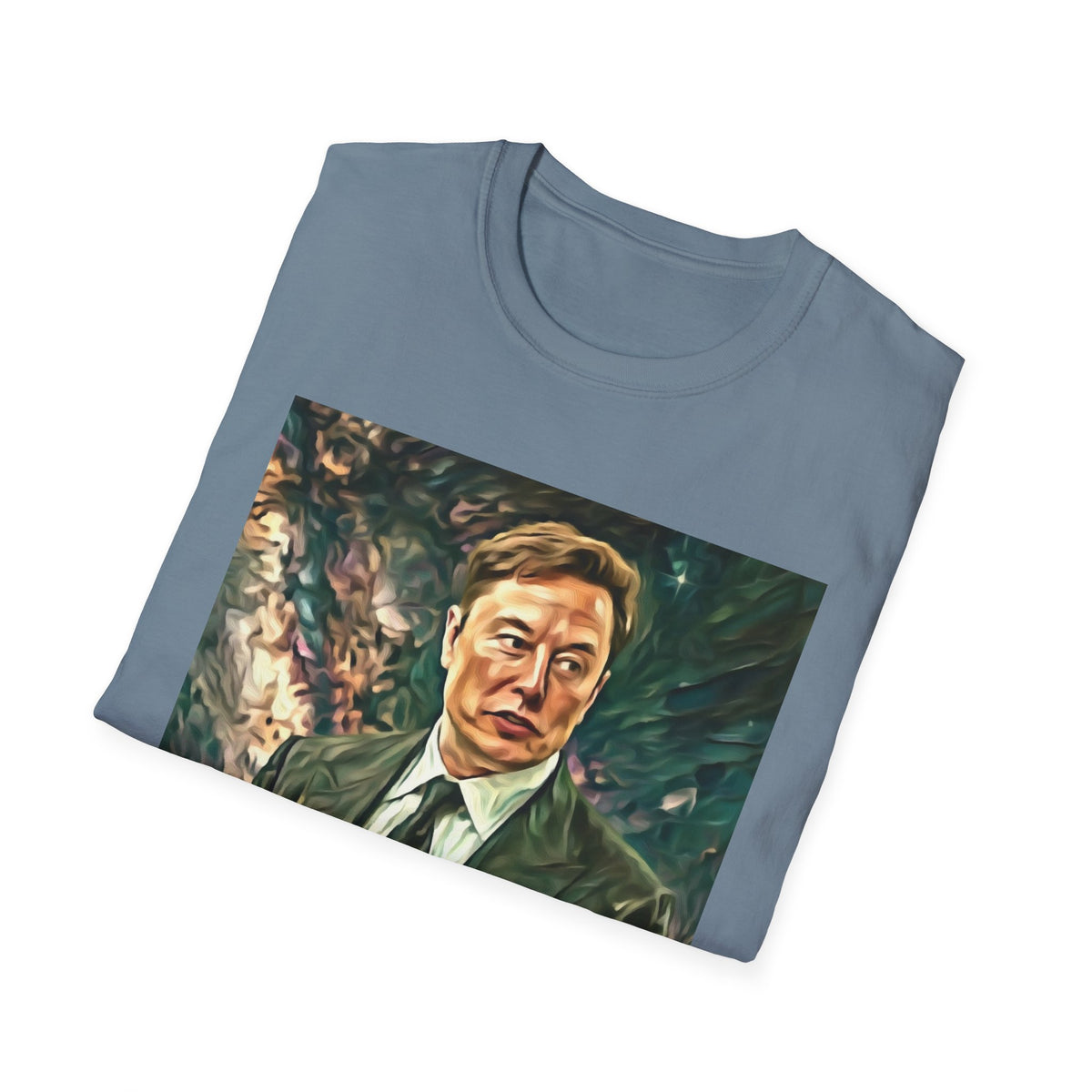 Elon Musk with Rocket— Graphic T-Shirt