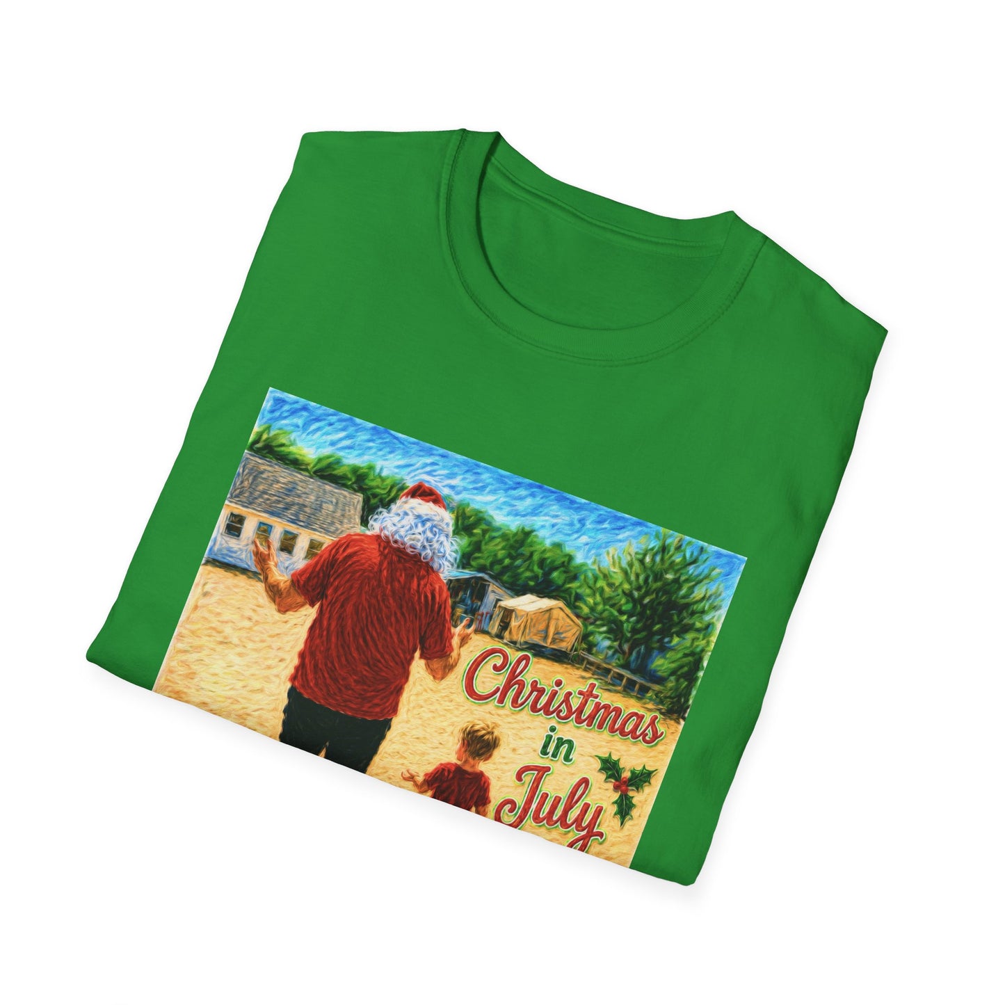 T-Shirt — Christmas in July Santa Beach Graphic Tee