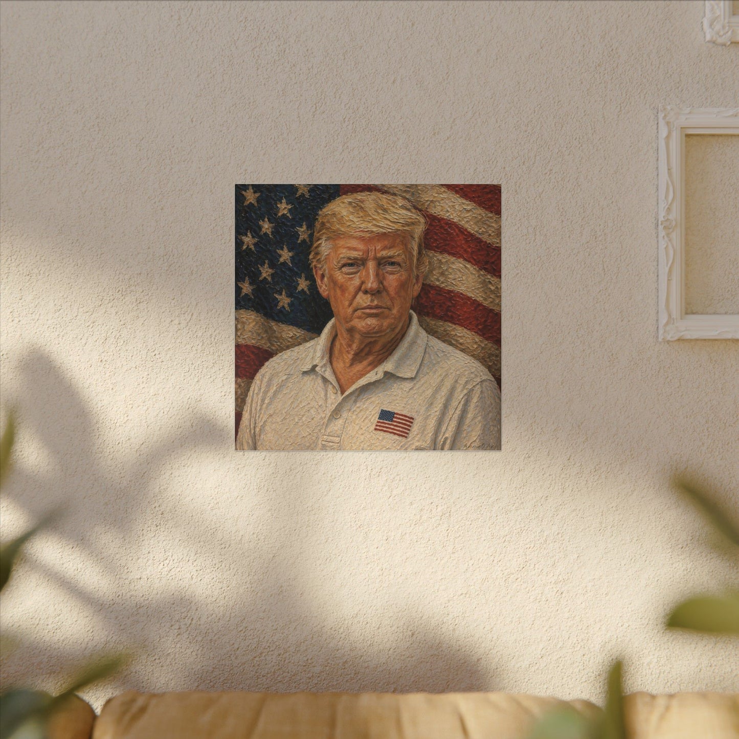 Trump Patriotic Portrait Canvas Print