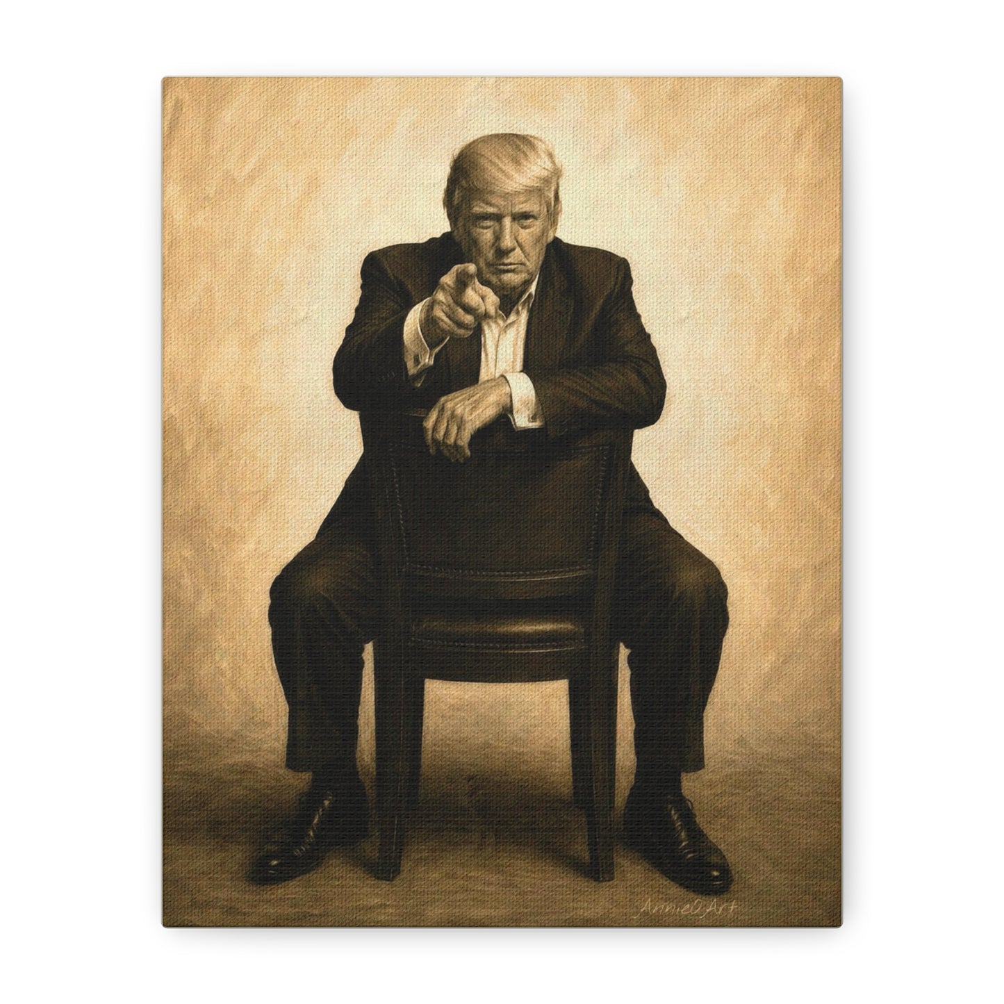 Trump Vintage Portrait Canvas Wall Art —