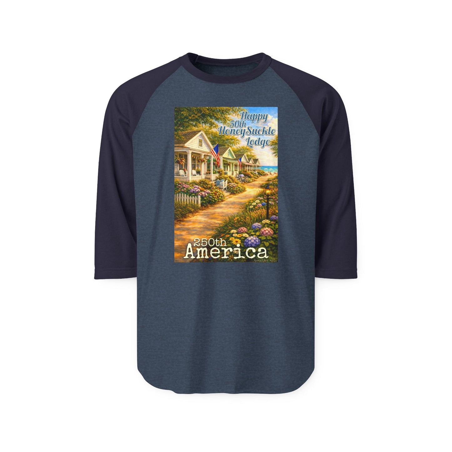 Raglan Shirt – 'Happy 50th HSL’ Vintage Porch Scenic Baseball Tee