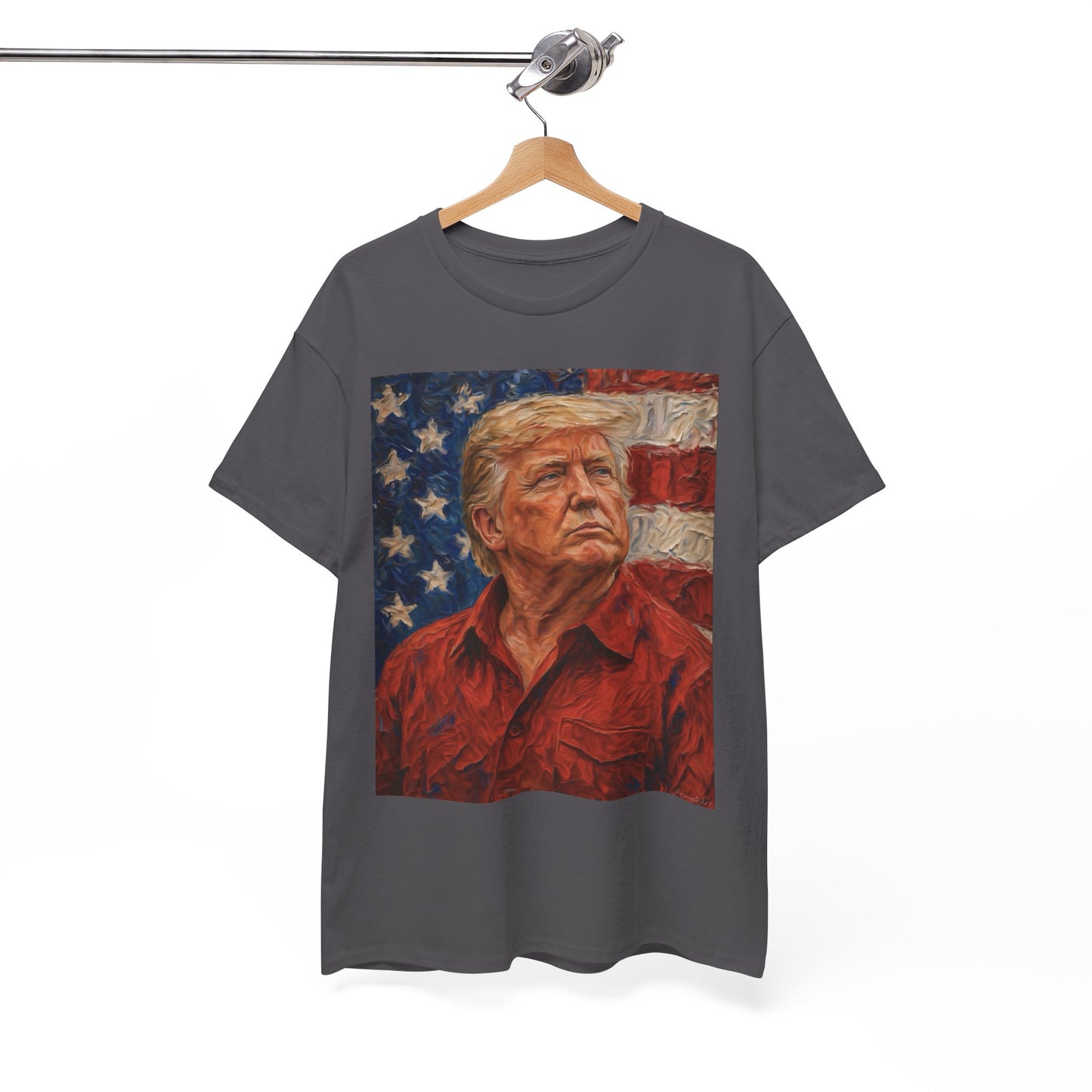 Trump Patriotic Portrait Tee — American Flag Portrait Graphic T-Shirt