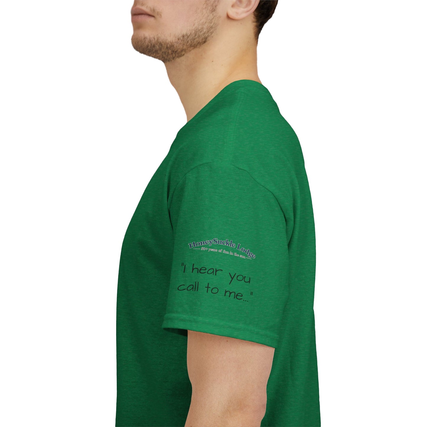 HoneySuckle Lodge Vintage Beach T-Shirt — "50+ years of fun in the sun" Retro Kids on Shore Design