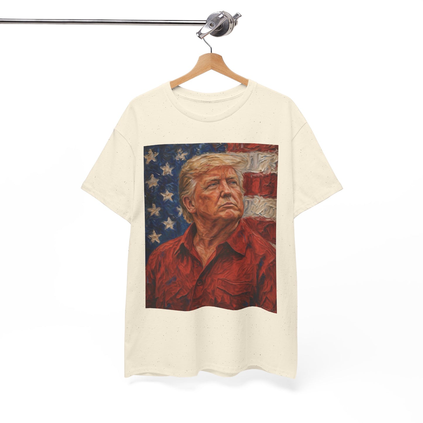 Trump Patriotic Portrait Tee — American Flag Portrait Graphic T-Shirt