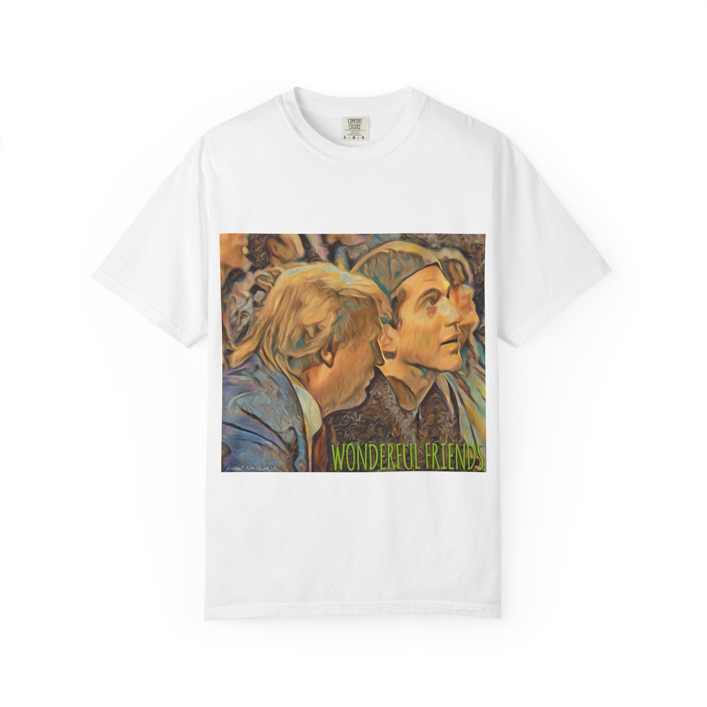 Vintage JFK, Jr & DJT Art T-Shirt – “Wonderful Friends” Graphic Tee