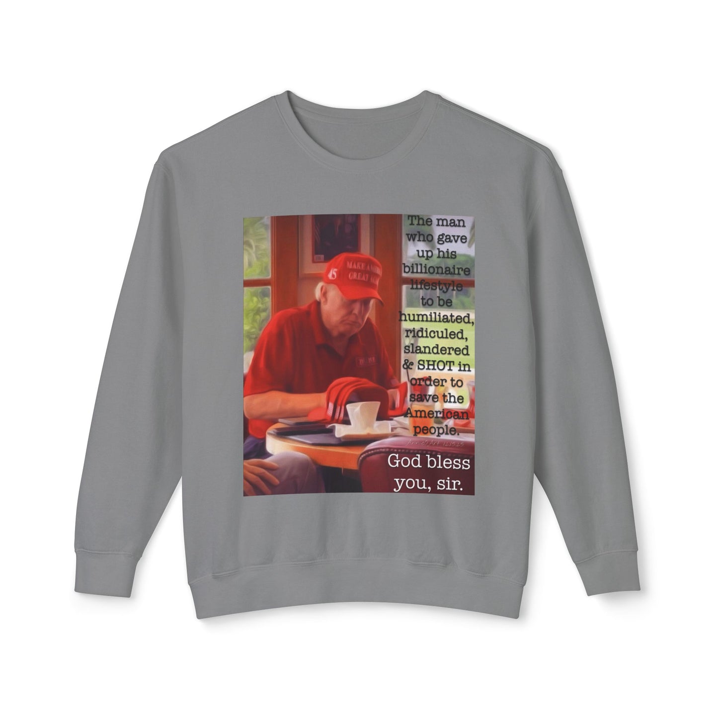 Trump 'God Bless You, Mr. President' Crewneck Sweatshirt — MAGA Tribute