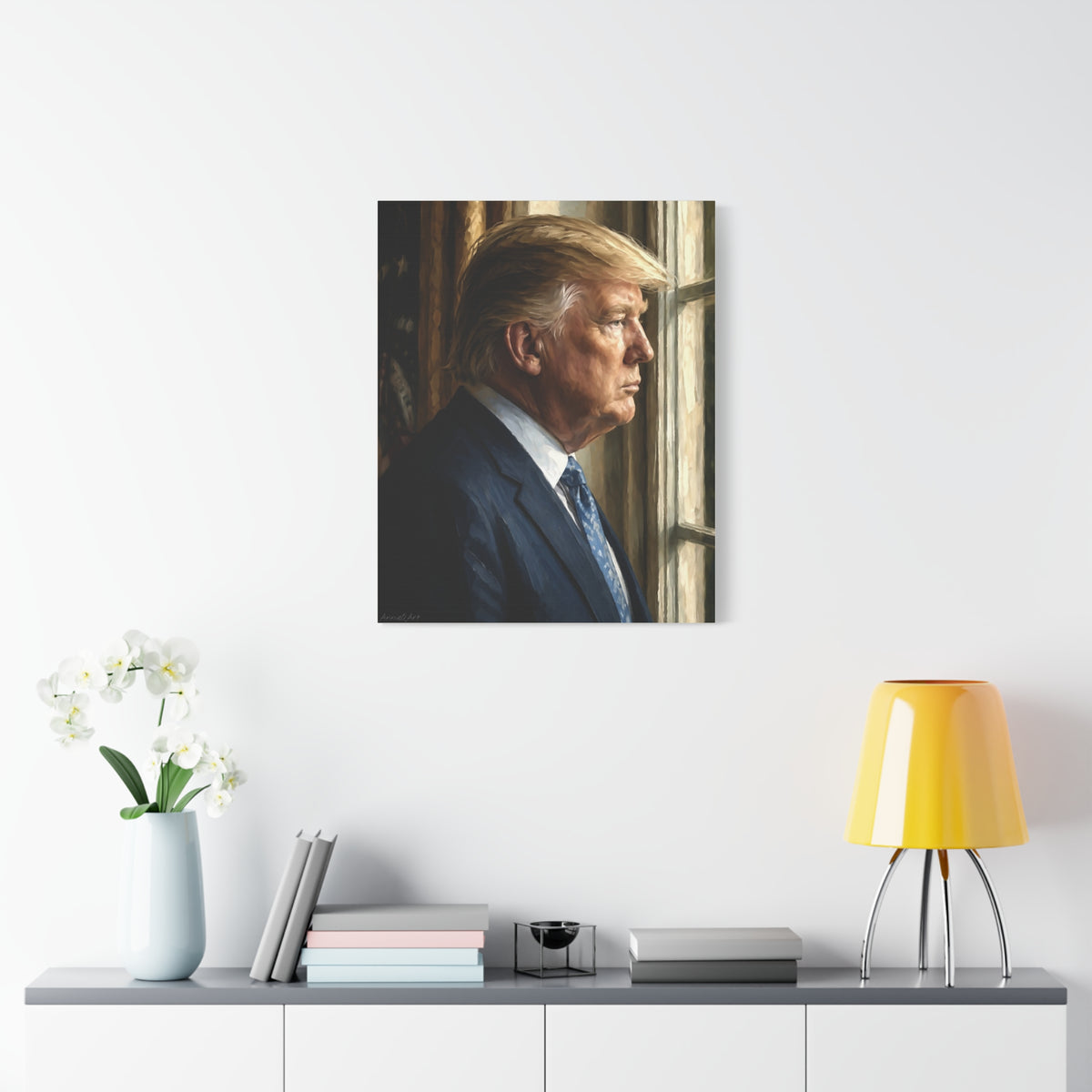 ‘Weight of the World’—Trump Portrait Canvas Print
