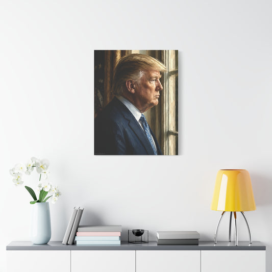 ‘Weight of the World’—Trump Portrait Canvas Print
