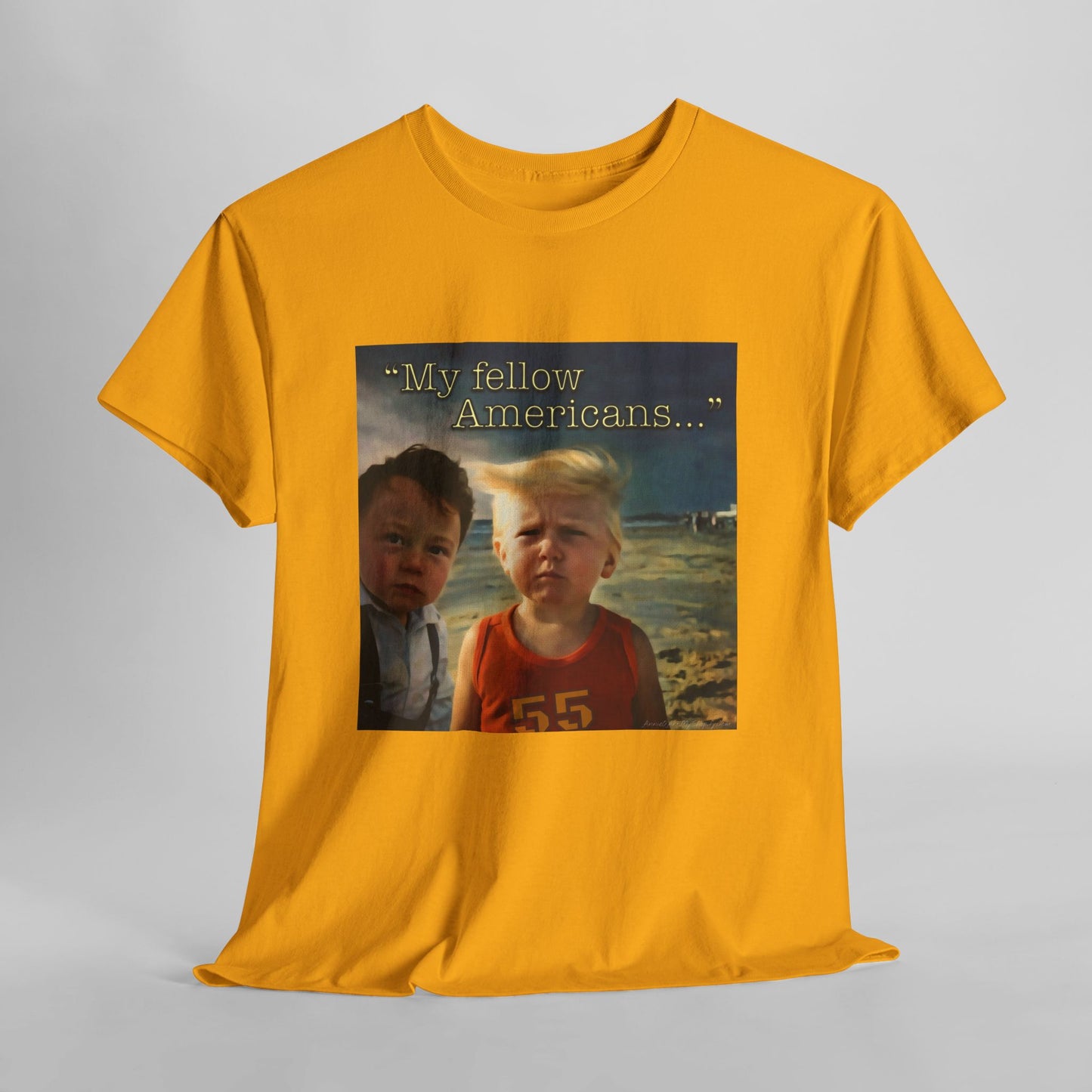 ‘55’ Vintage Meme Tee — "My fellow Americans..." Funny Retro Graphic T-Shirt
