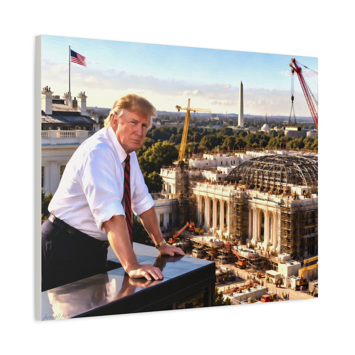 Trump’s Ballroom—Canvas Print — Iconic Washington Building Construction Wall Art