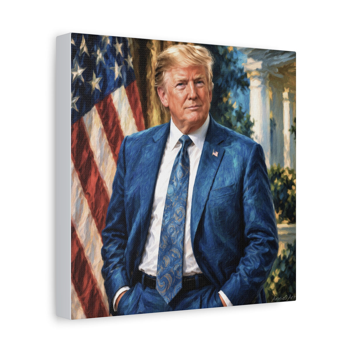 Trump Patriotic Presidential Portrait Canvas
