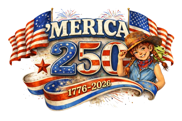 250th America Patriotic V-Neck Tee — 1776–2026 Anniversary Flag Design