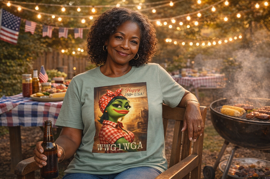 250th Celebration Patriotic T-Shirt — WWG1WGA / MAGA Tribute