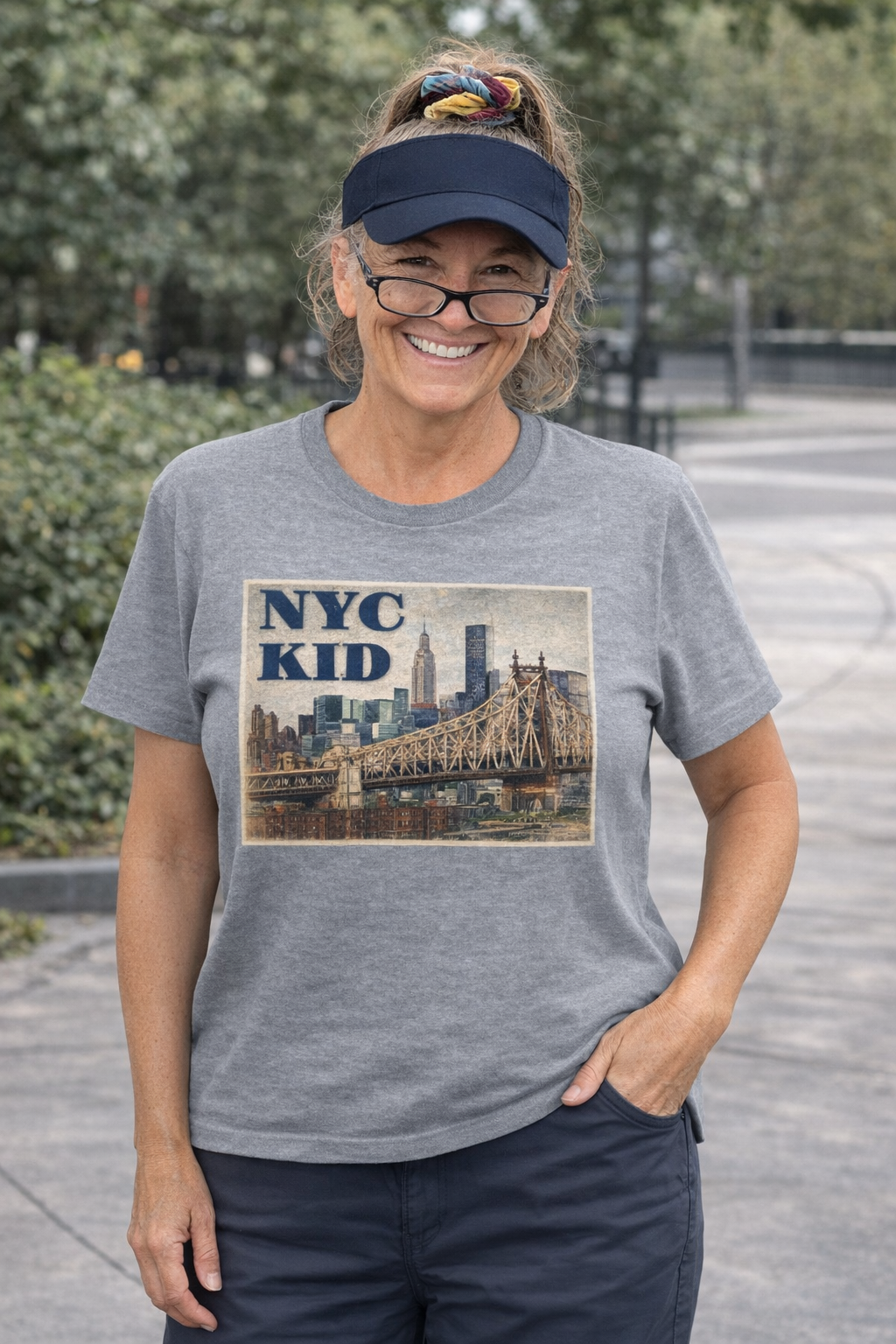 NYC Kid T-Shirt — Vintage Queensboro Bridge New York City Tee
