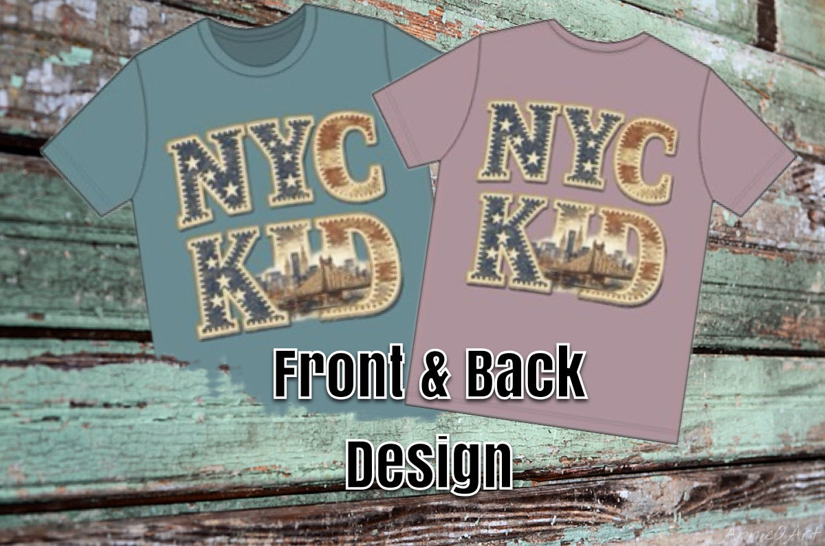 NYC Kid T-Shirt — Vintage Skyline Graphic Tee