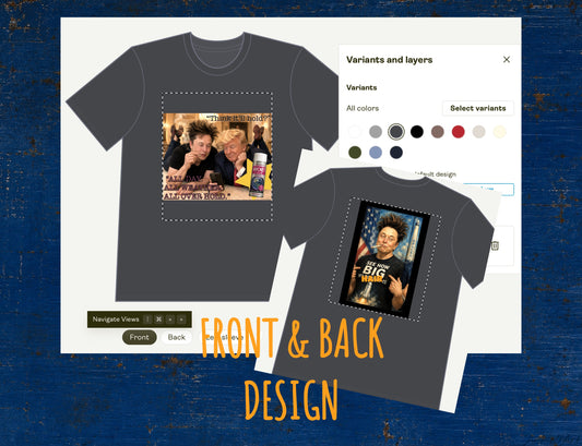'See How Big My... Is' Elon & Trump Meme Tee— Front & Back Design—Political Satire T-Shirt