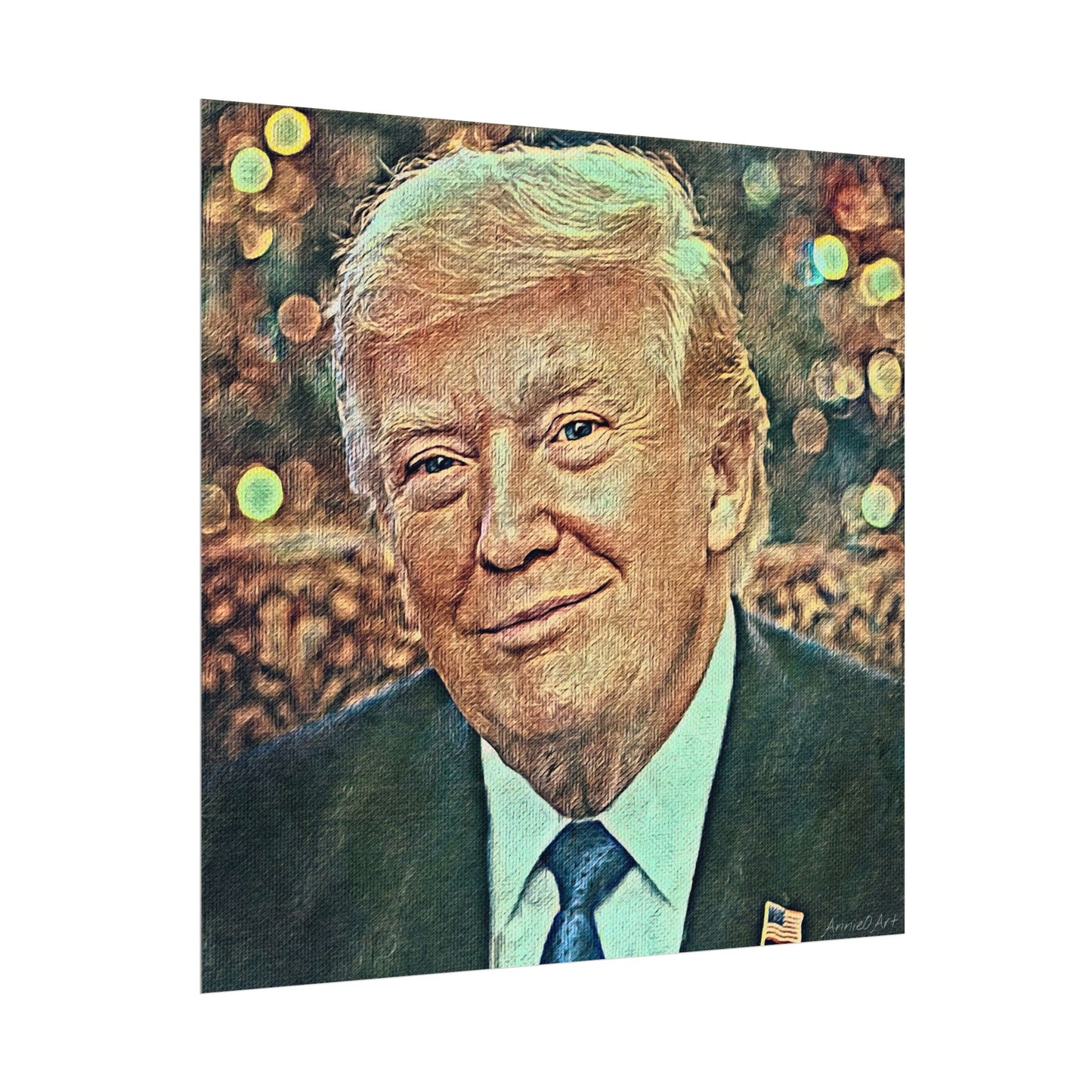 Trump Textured Watercolor Matte Poster