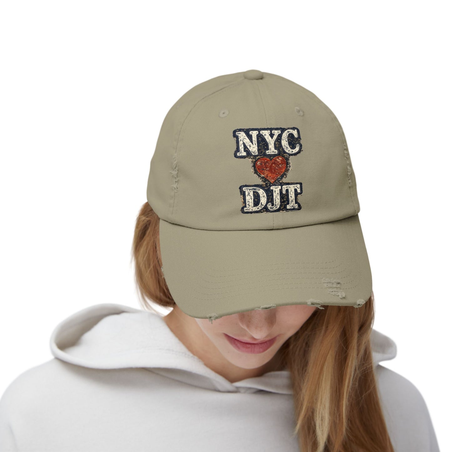 Distressed NYC❤️DJT Vintage Baseball Cap