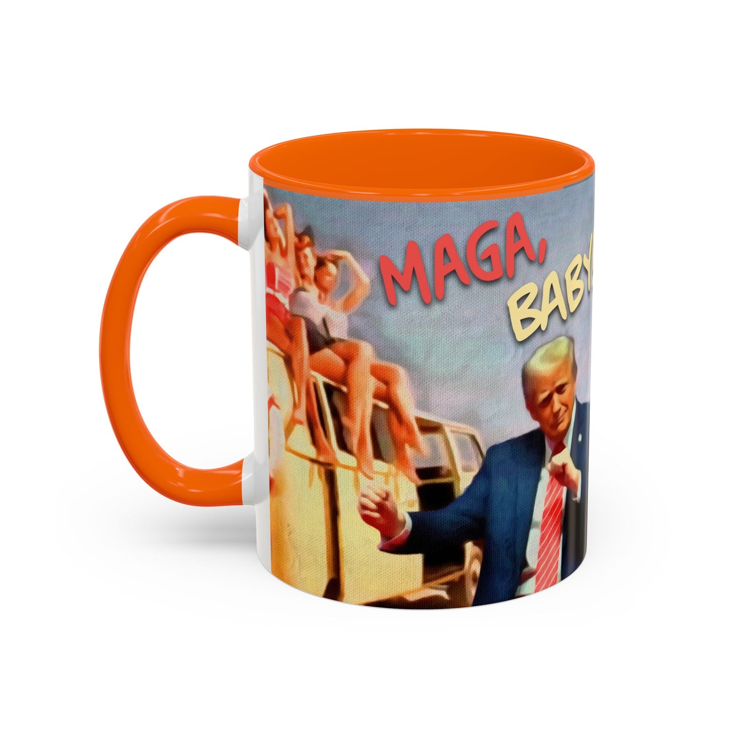 Political Novelty Covfefe Mug – "MAGA Baby" Retro Campaign Design