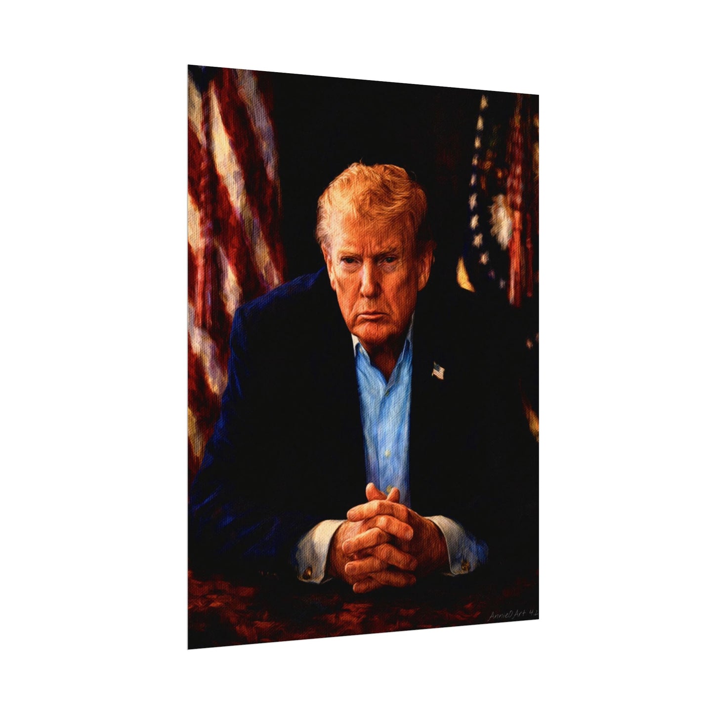 Trump—Patriotic President Portrait — POSTER