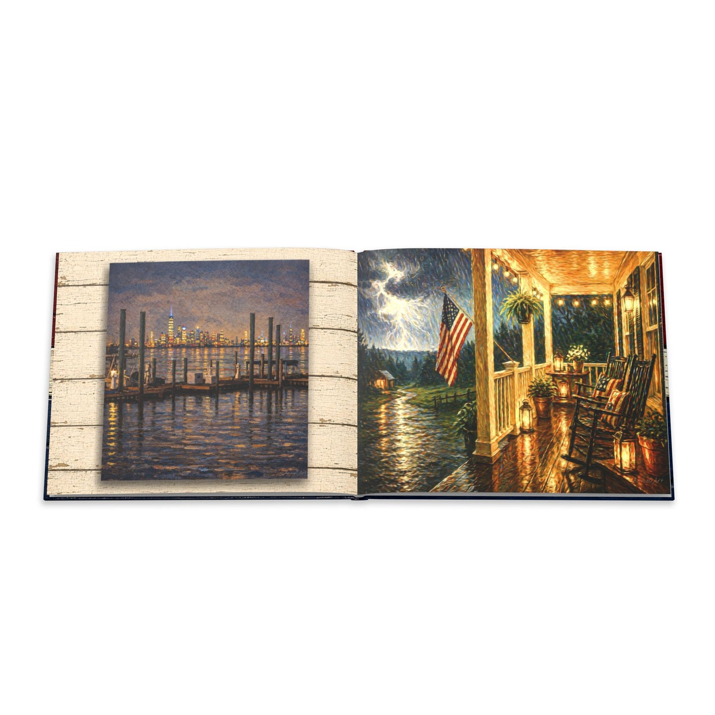 Front Porch America Hardcover Photo Book — Rustic Patriotic Keepsake