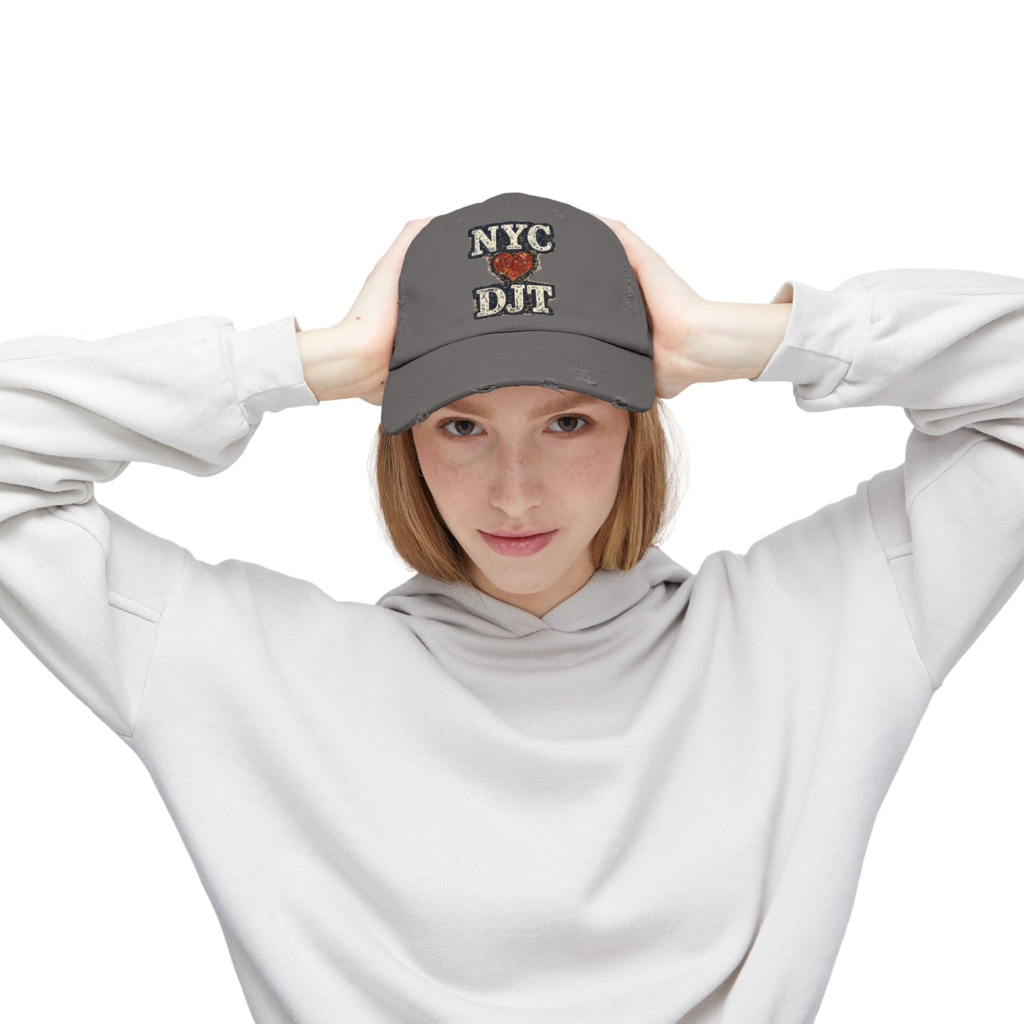 Distressed NYC❤️DJT Vintage Baseball Cap