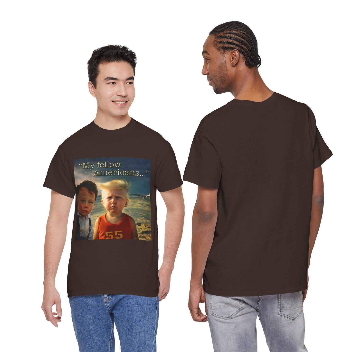 ‘55’ Vintage Meme Tee — "My fellow Americans..." Funny Retro Graphic T-Shirt