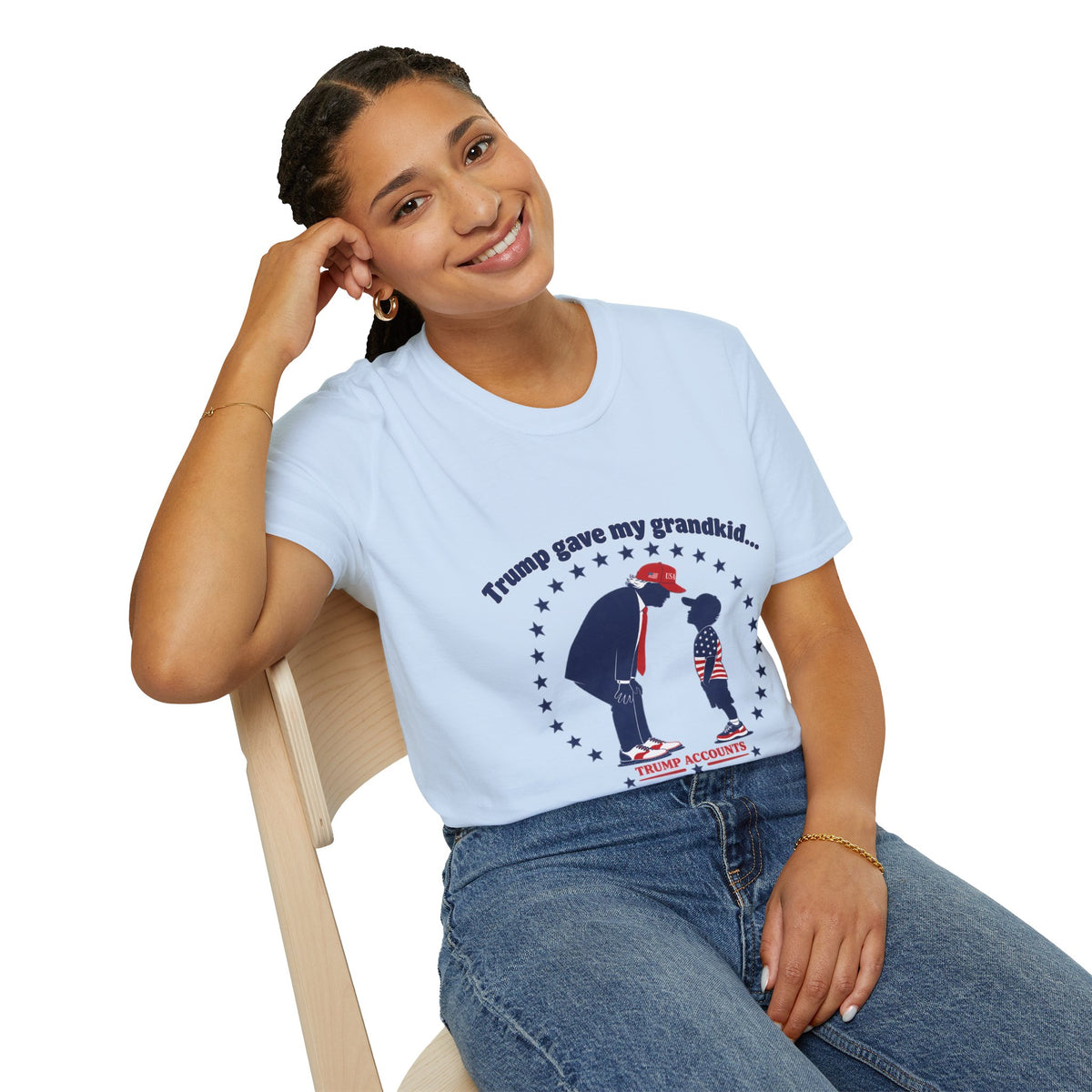 Trump Gave My Grandkid A THOUSAND Bucks! T-Shirt — Patriotic Grandpa/Grandma Tee